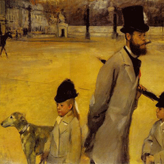 reproductie Place de la Concorde van Edgar Degas